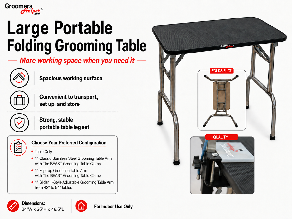 Large Portable Folding Grooming Table