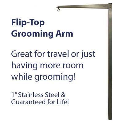 1" Flip-Top Stainless-Steel Heavy-Duty Grooming Arm