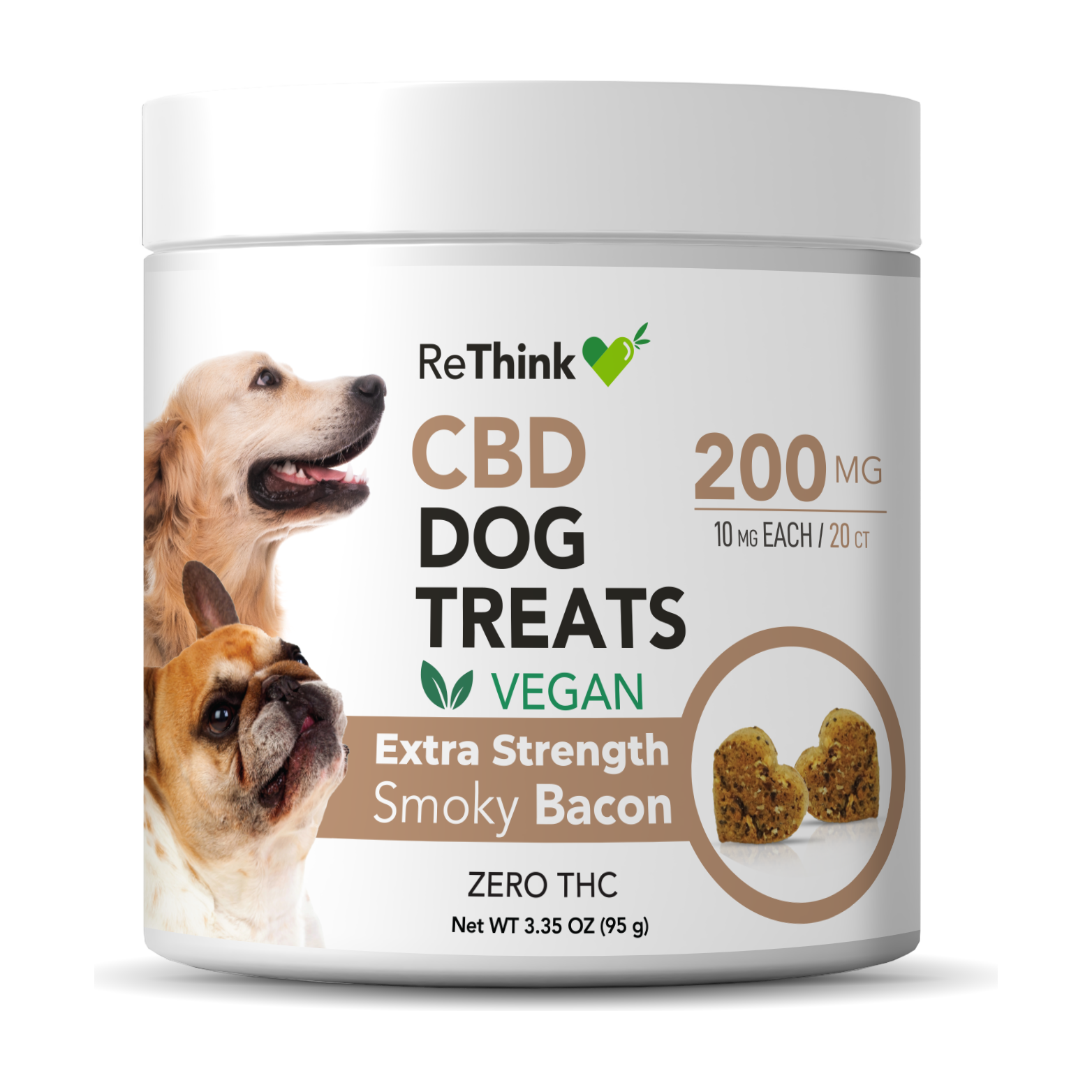 ReThink CBD Extra Strength Vegan Pet Treats 200mg - 20ct.