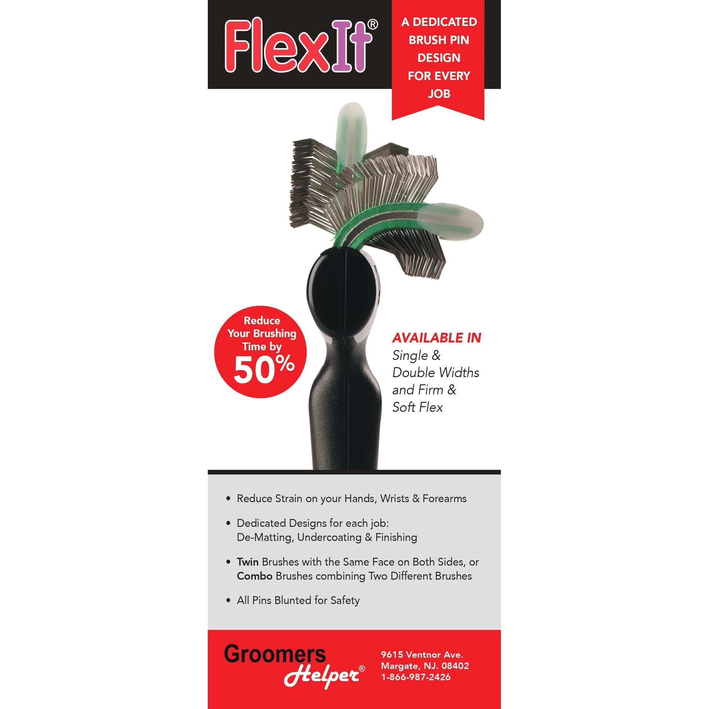 The FlexIt® Red-Silver Brush Combo