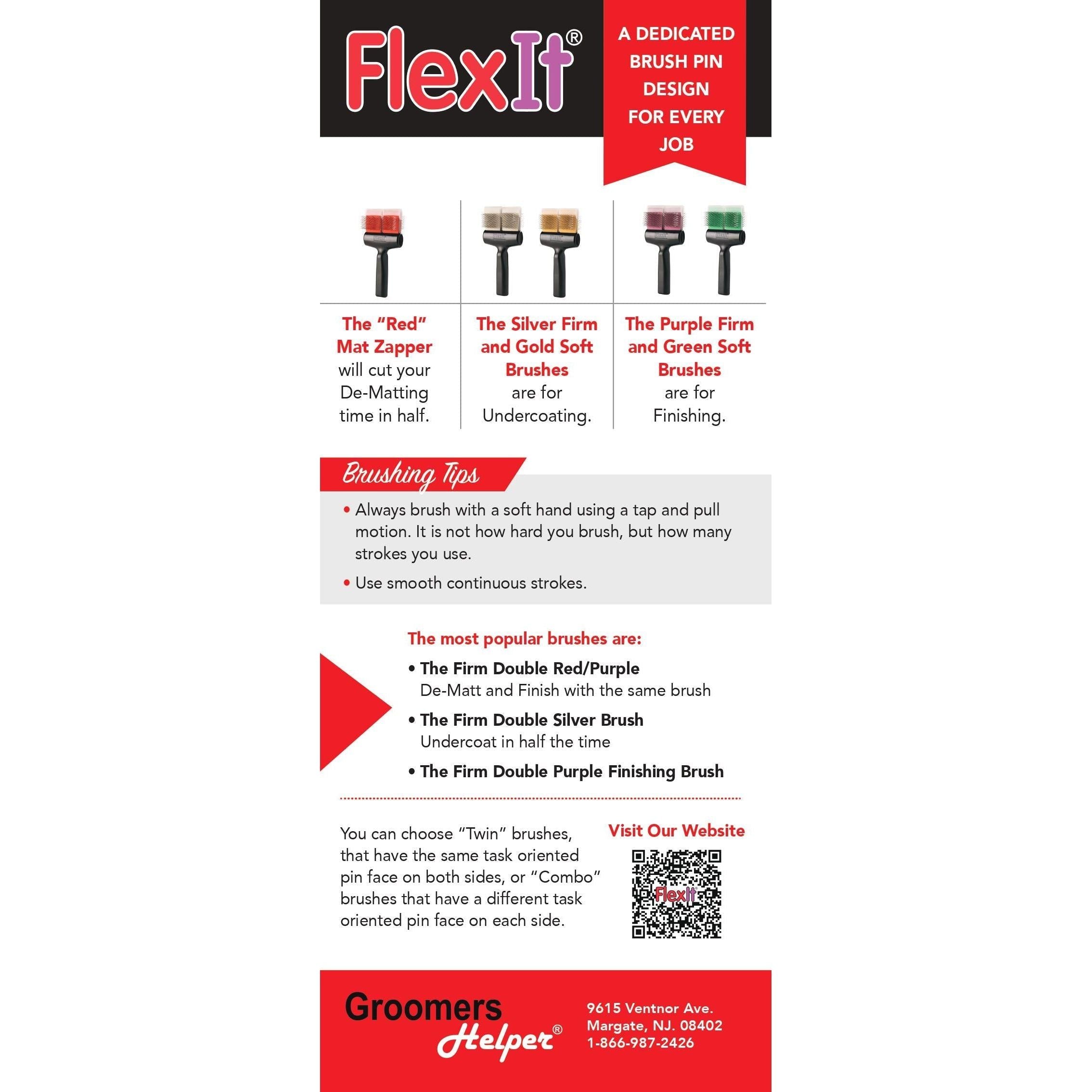 The FlexIt® Red-Silver Brush Combo