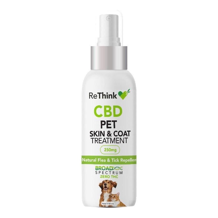 ReThink CBD Pet Skin & Coat Natural Flea and Tick Treatment - 250MG